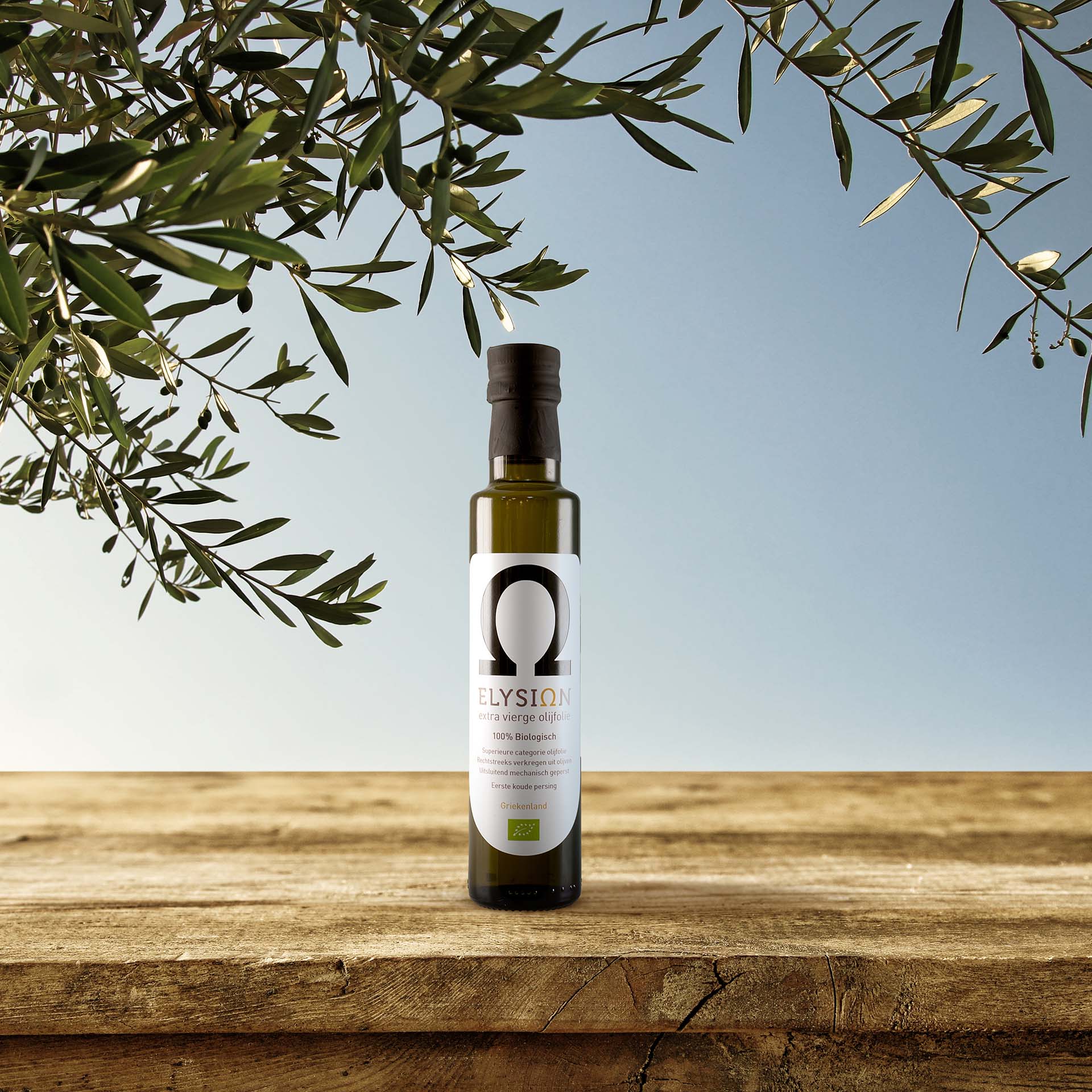 Elysion extra vierge olijfolie, 250ml, front